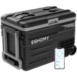 Euhomy 12 Volt Car Refrigerator,  Frost Free, Portable Wheeled Cooler with LCD Panel