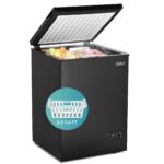 Euhomy Small Chest Freezer, 3.5 Cu Ft – Quiet, Energy Efficient with Removable Basket